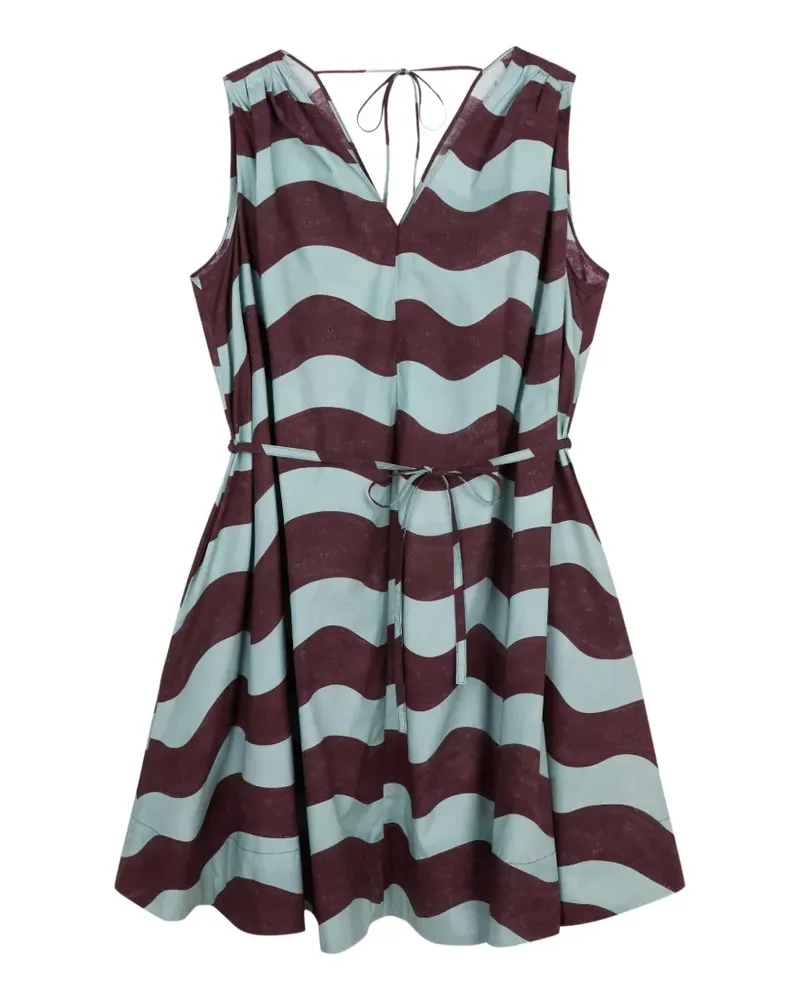 JNBY A-Linien-Kleid mit welligen Streifen - Braun Braun