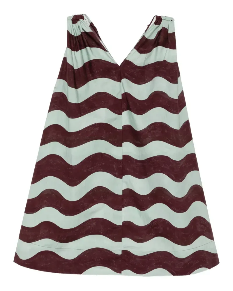 JNBY A-Linien-Kleid mit welligen Streifen - Braun Braun