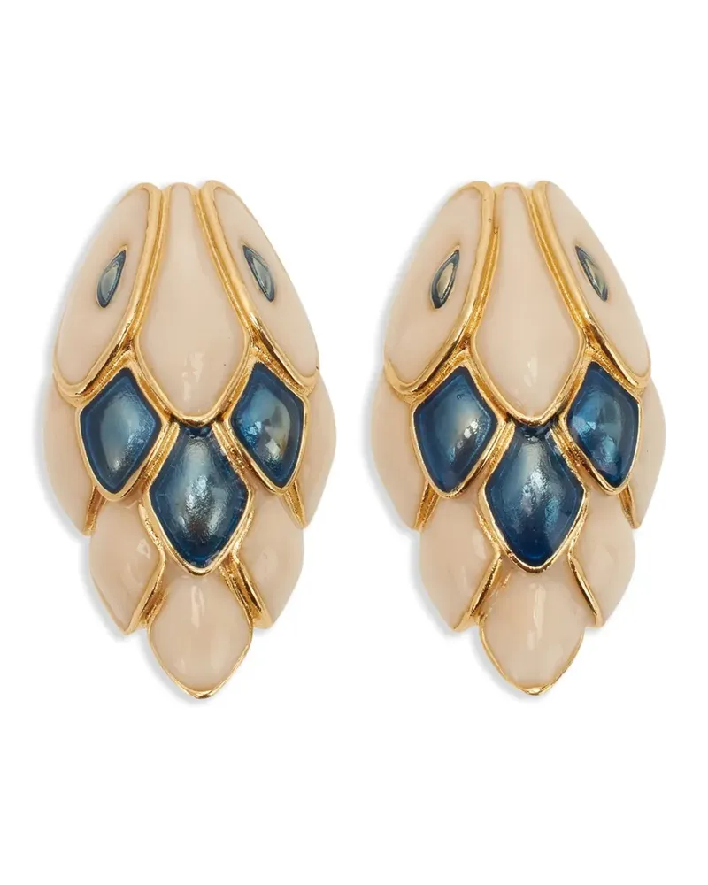 Roberto Cavalli Verzierte Ohrringe in Goldfarben - Nude Nude