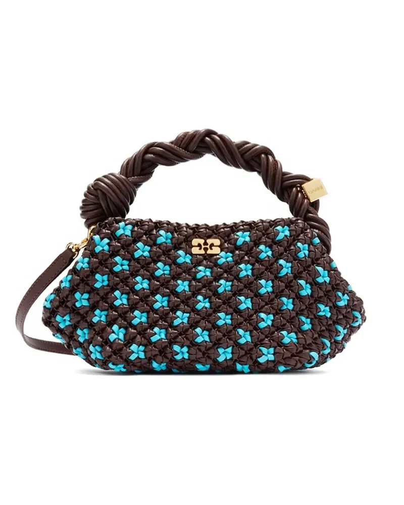 Ganni Bou braided shoulder bag - Braun Braun