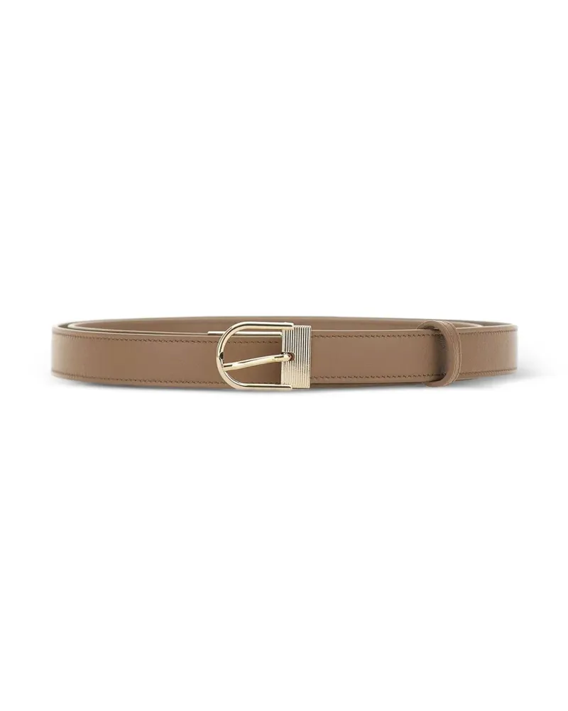 Victoria Beckham Dorian leather belt - Braun Braun