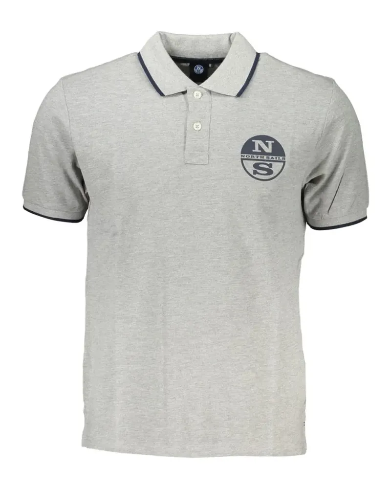 North Sails logo-print cotton polo shirt - Grau Grau