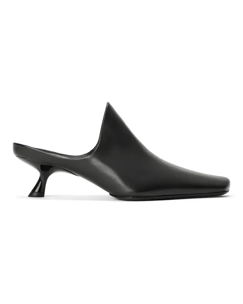 Loewe Pebble leather mules - Schwarz Schwarz