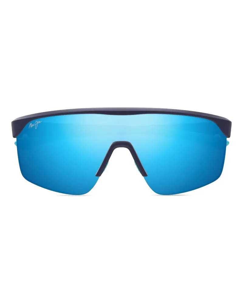 Maui Jim Sonnenbrille mit eckigem Gestell - Blau Blau