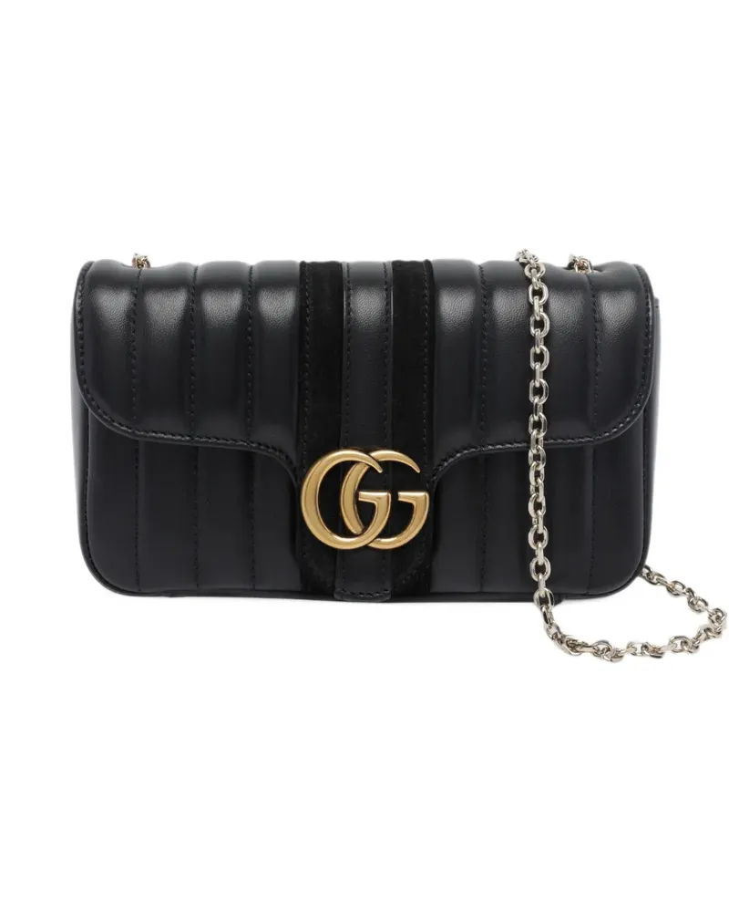 Gucci Kleine Jetset GG Marmont Umhängetasche - Schwarz Schwarz