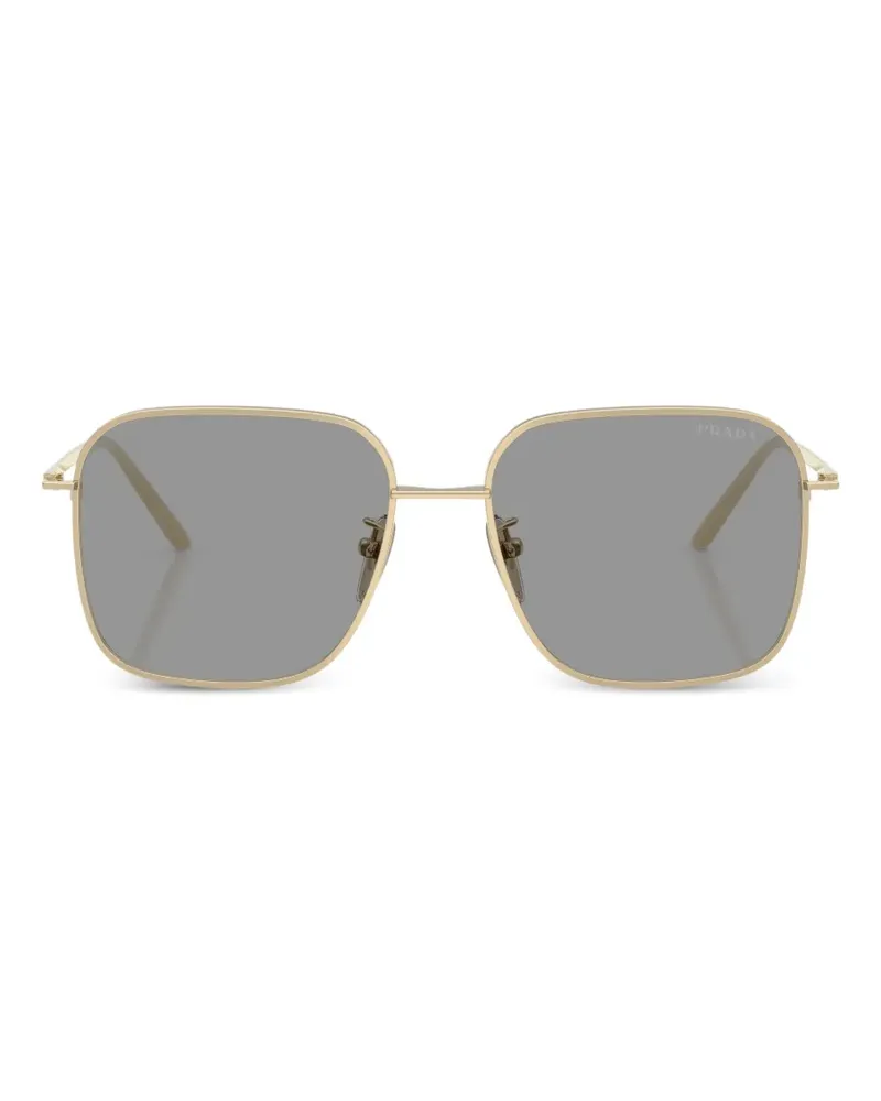 Prada Sonnenbrille mit eckigem Gestell - Gold Gold
