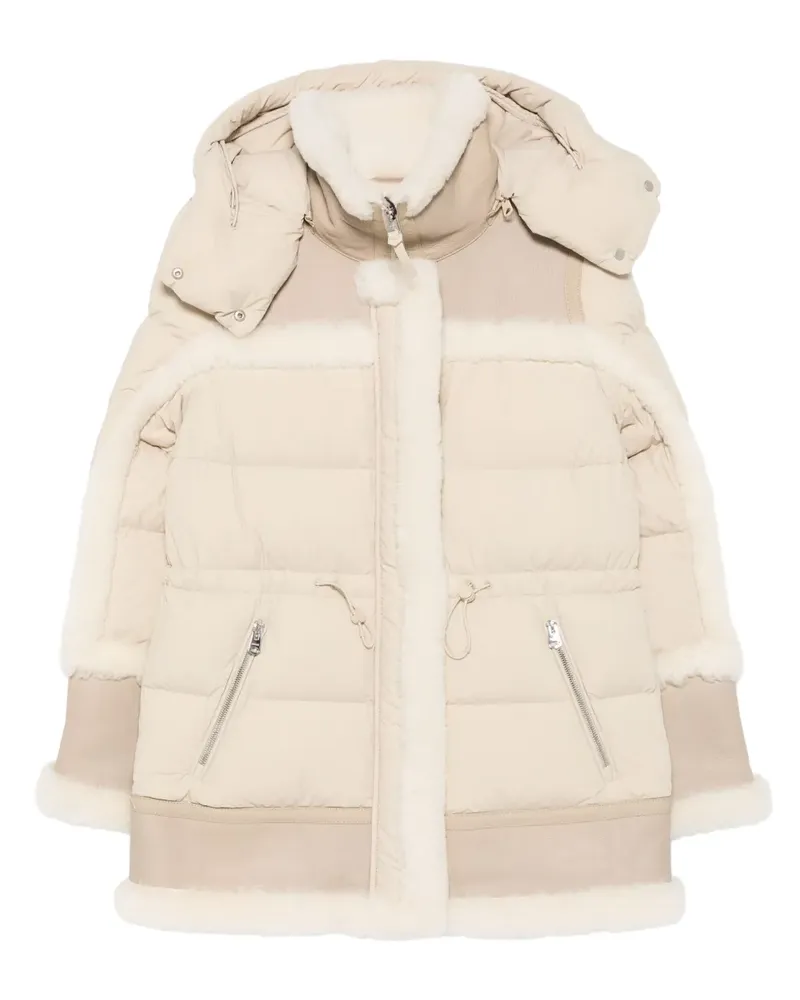 Mackage Lilibeth Mantel mit Shearling-Besatz - Nude Nude