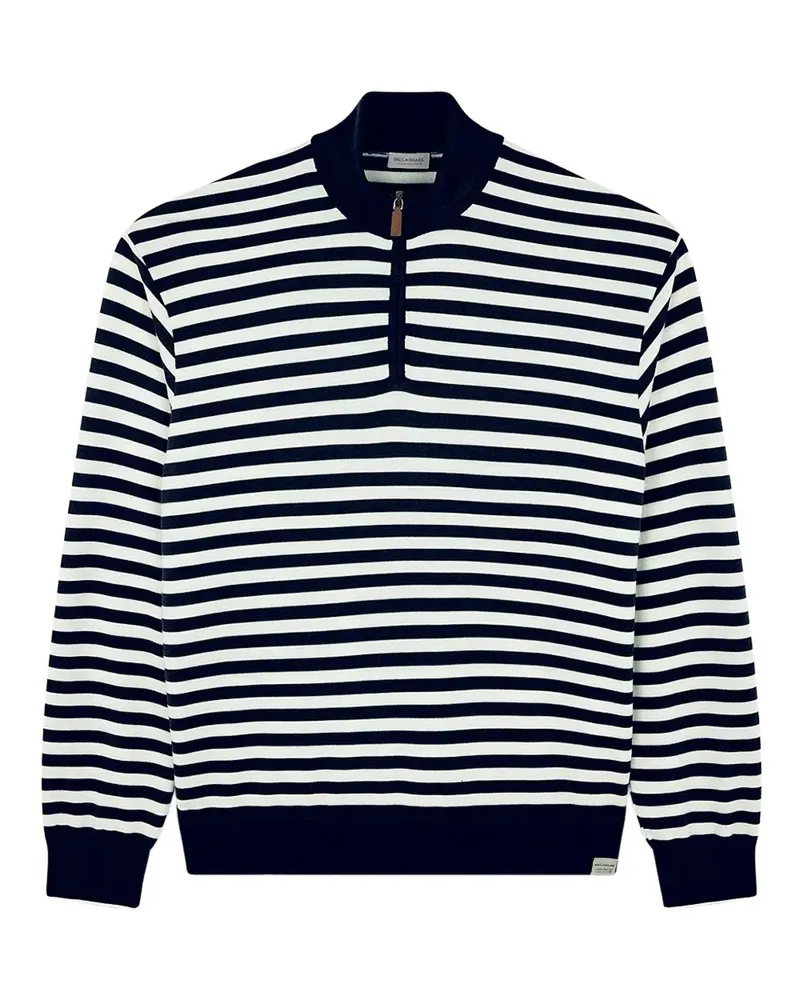 Paul & Shark striped half-zip sweater - Blau Blau