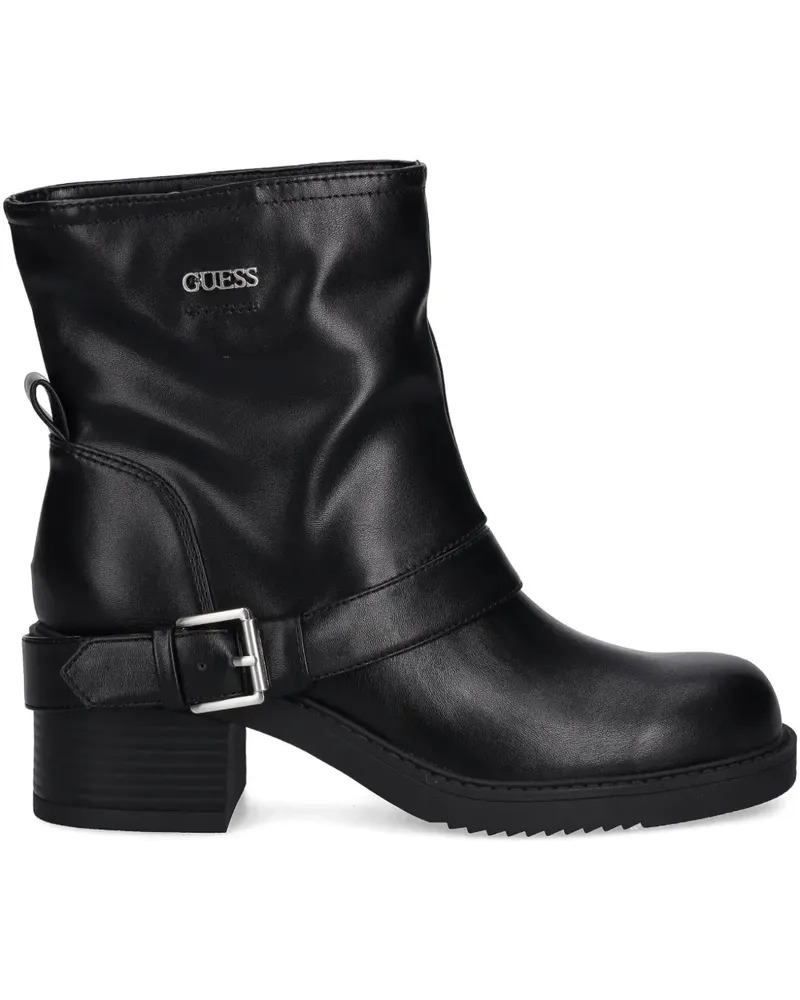 Guess buckled-strap ankle boots - Schwarz Schwarz