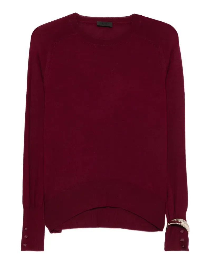 Liu Jo Gestrickter Pullover mit Knopfmanschetten - Rot Rot