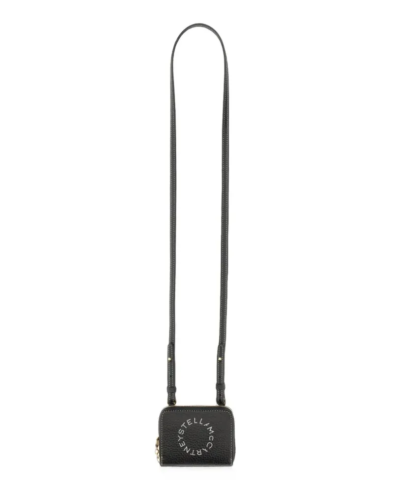 Stella McCartney Stella Logo shoulder strap wallet - Schwarz Schwarz