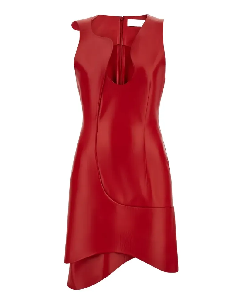 Ferragamo Minikleid aus Leder - Rot Rot