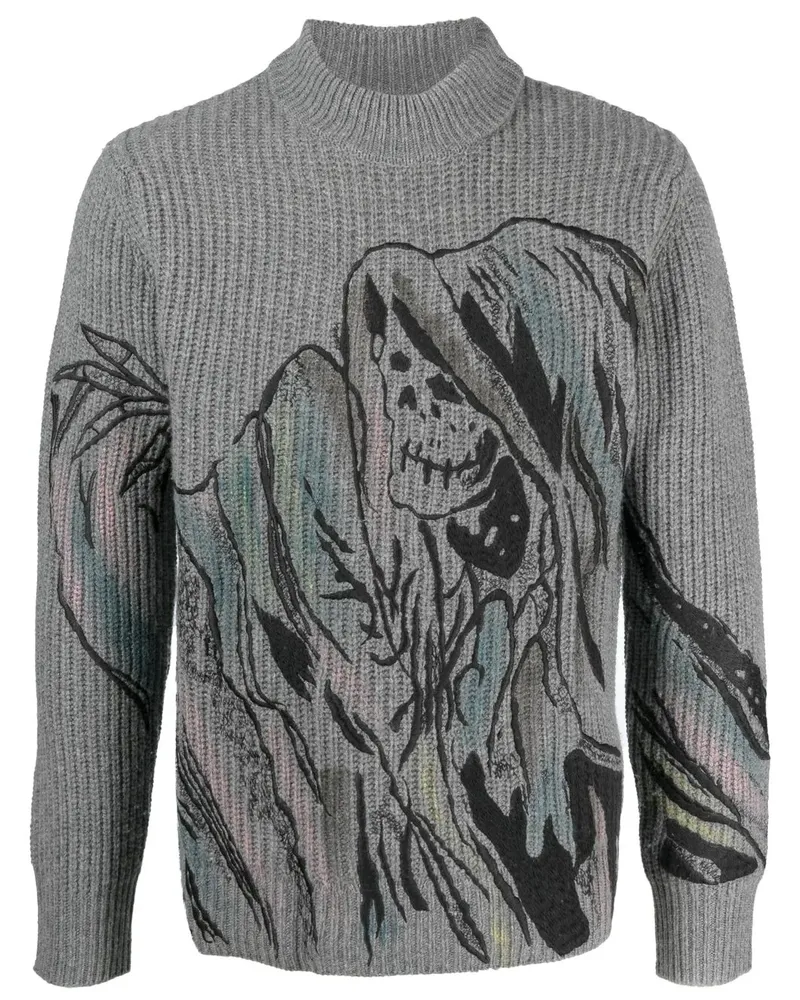Amiri Pullover mit grafischem Print - Grau Grau