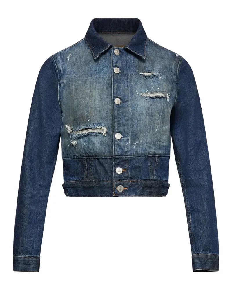 Maison Margiela cropped denim jacket - Blau Blau