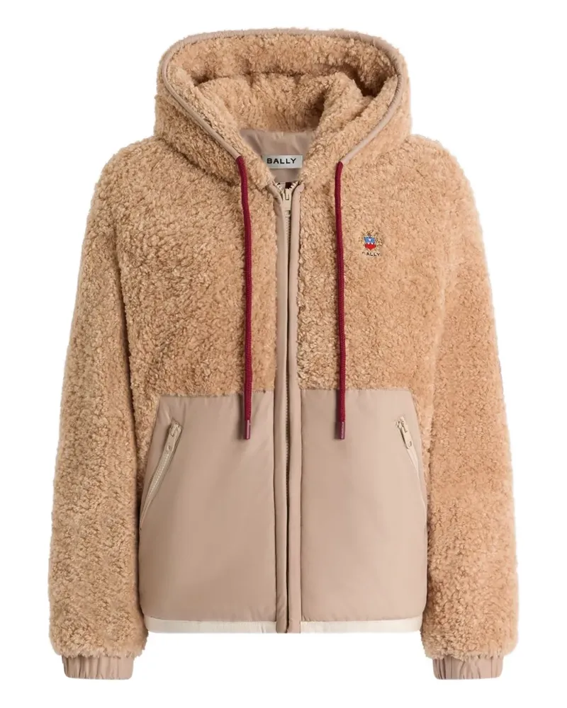 Bally Kapuzenjacke aus Fleece - Nude Nude