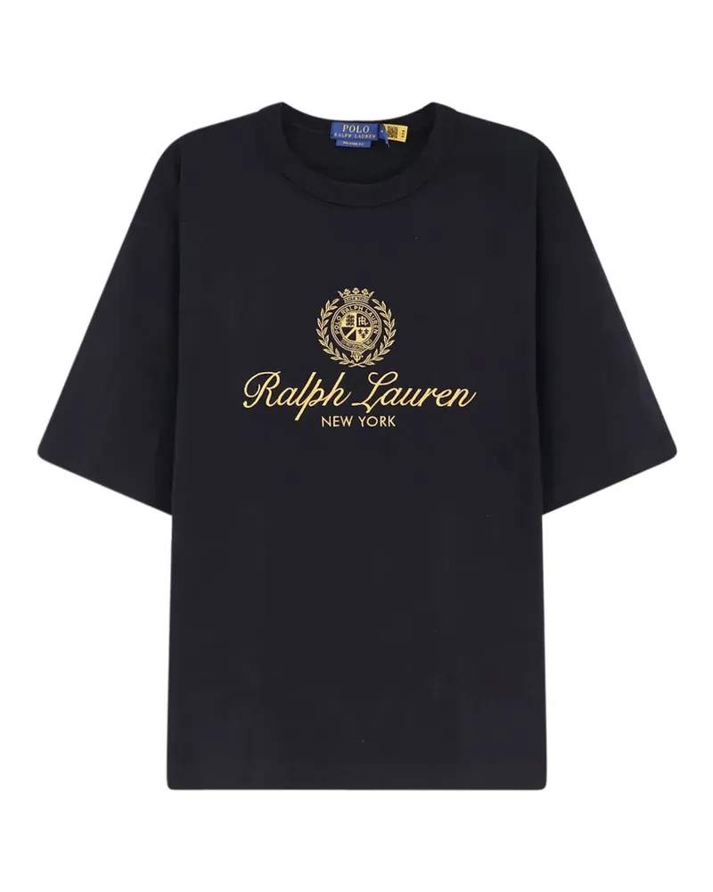 Ralph Lauren T-Shirt mit Logo-Stickerei - Schwarz Schwarz