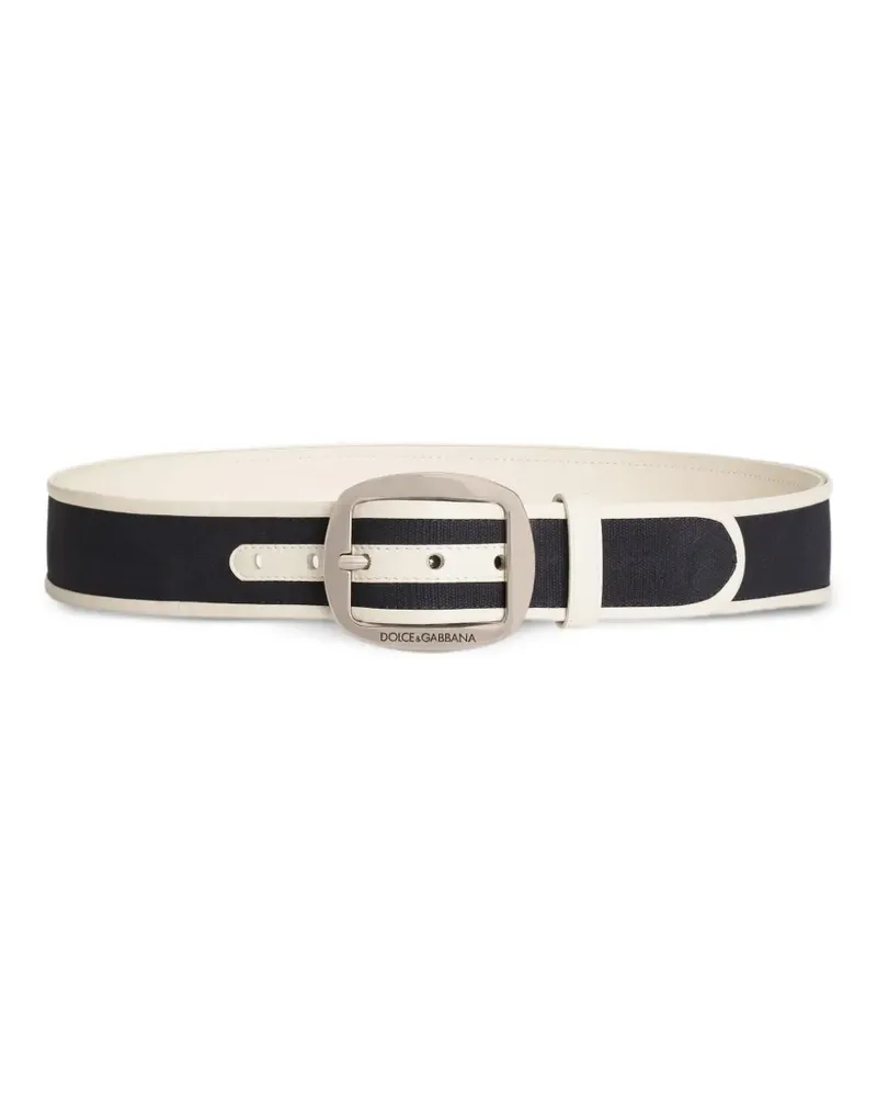 Dolce & Gabbana Canvas-Gürtel - Schwarz Schwarz