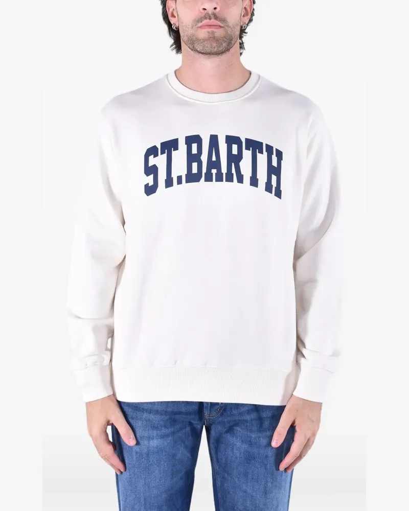 MC2 Saint Barth cream Soho cotton sweatshirt with St. Barth print - Nude Nude