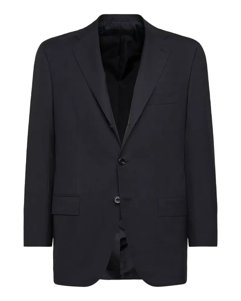 Kiton Einreihiges Blue Diamond Sakko - Schwarz Schwarz