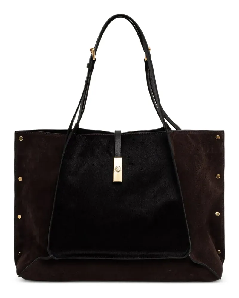 Pollini Austin Tote Bag mit Nieten - Braun Braun
