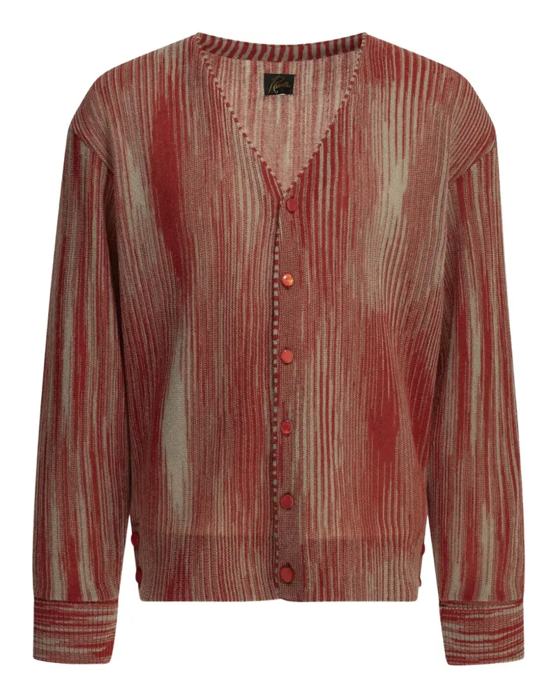 NEEDLES ikat-pattern button-up cardigan - Rot Rot