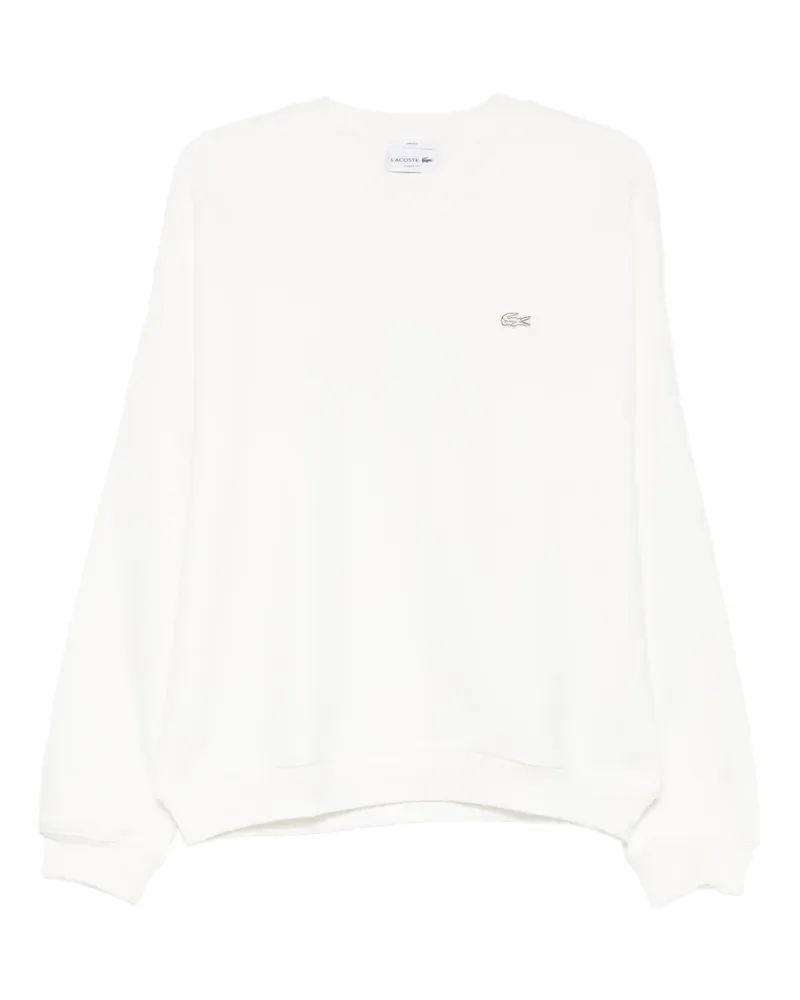 Lacoste Sweatshirt mit Logo-Patch - Weiß Weiß