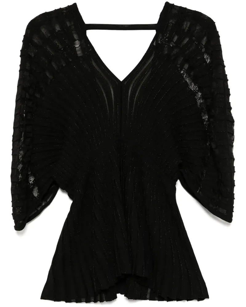Elie Saab Gestricktes Oberteil - Schwarz Schwarz