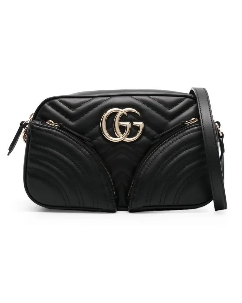 Gucci Kleine GG Marmont Schultertasche - Schwarz Schwarz