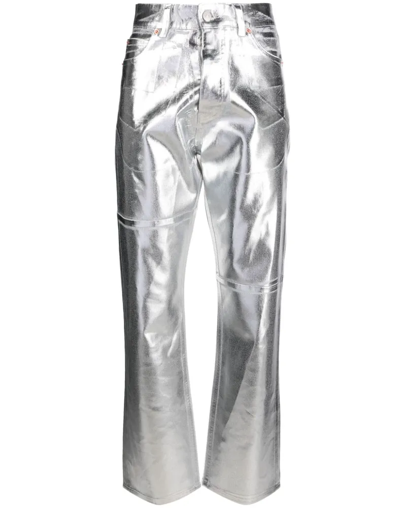 Maison Margiela Tapered-Jeans mit Metallic-Effekt - Silber Silber