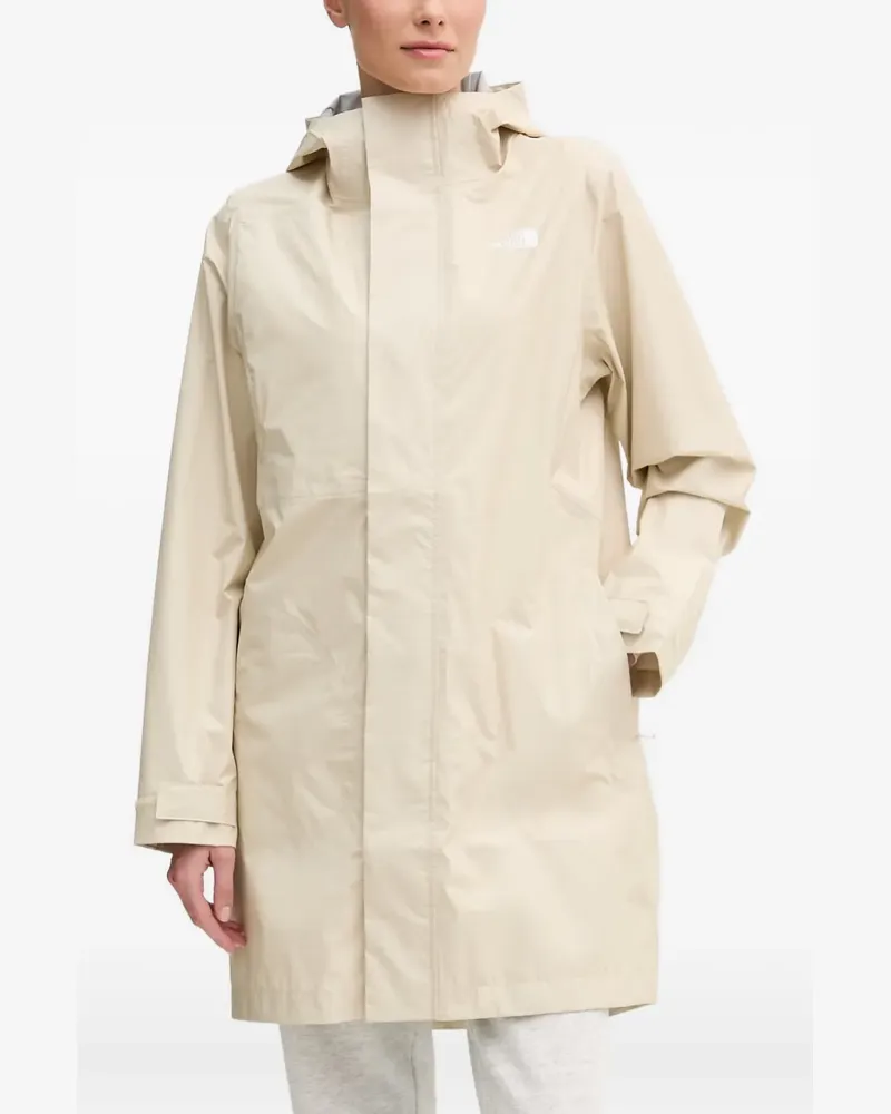 The North Face waterproof packable hooded parka coat - Nude Nude