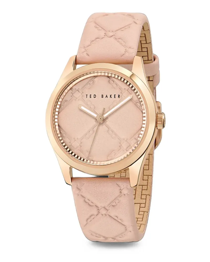 Ted Baker Armbanduhr mit Monogramm-Prägung 34mm - Rosa Rosa