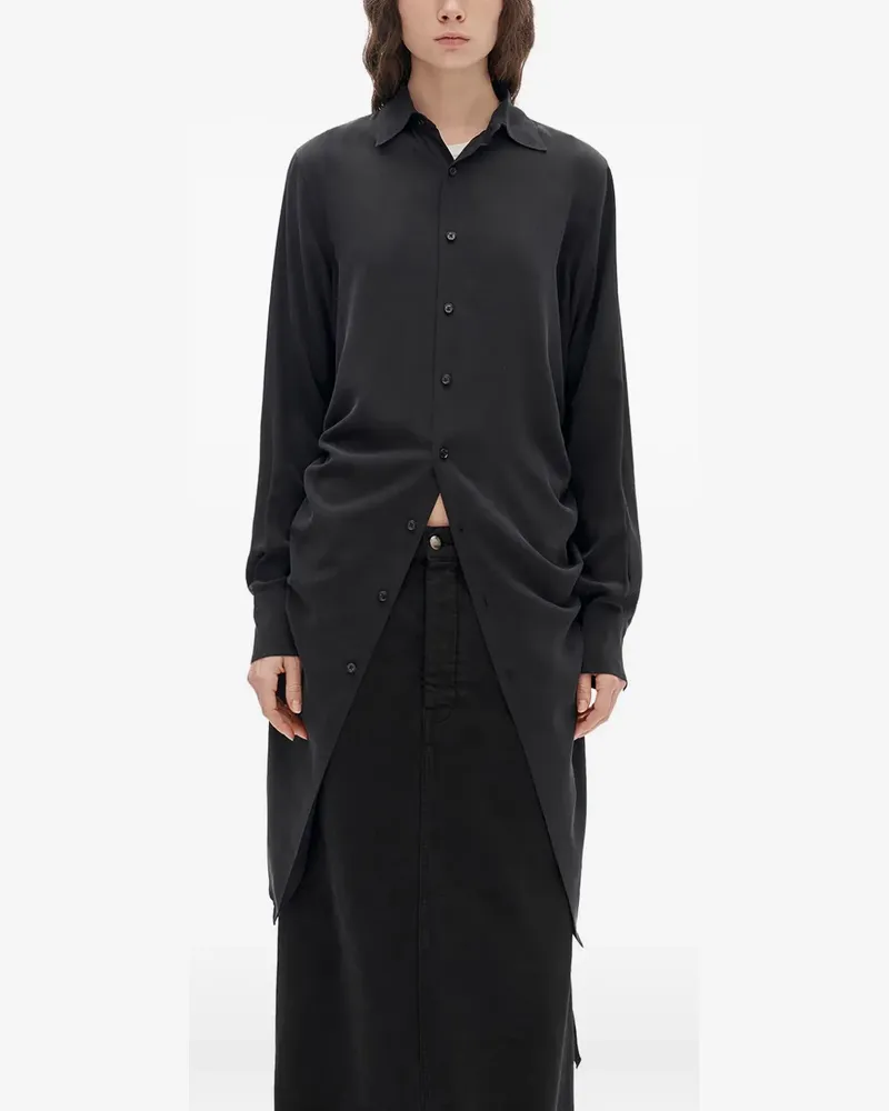 Ann Demeulemeester Halina crepe shirt - Schwarz Schwarz