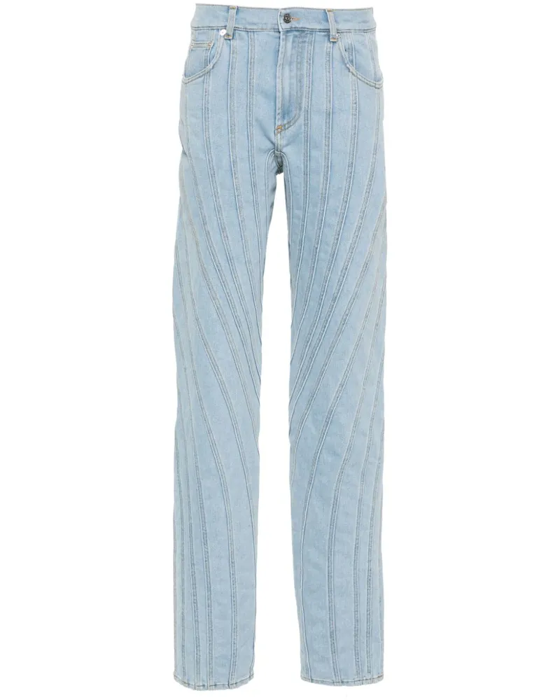 Thierry Mugler Jeans mit mehreren Nähten - Blau Blau