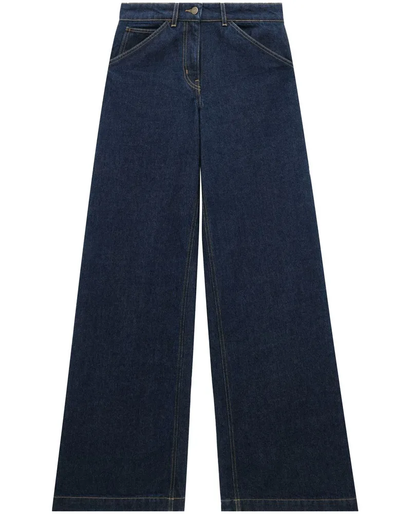 Courrèges Halbhohe Jeans - Blau Blau