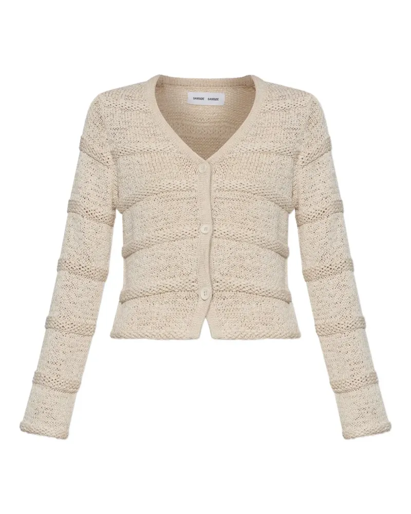 Samsøe & Samsøe Cardigan mit rundem Ausschnitt - Nude Nude
