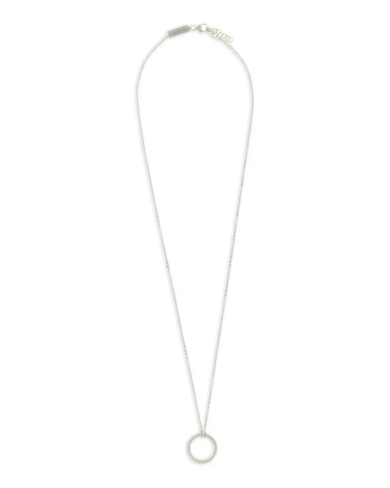 Maison Margiela Numeric Halskette mit graviertem Ringanhänger - Silber Silber