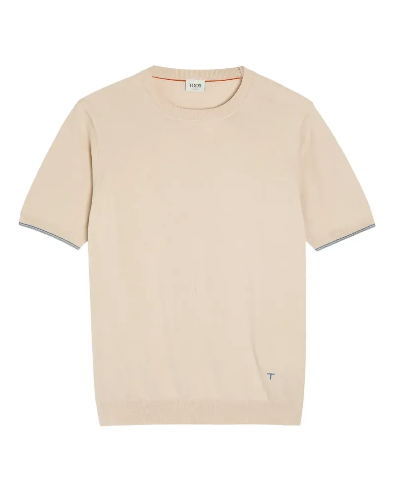 TOD'S cotton fine-knit top - Nude Nude