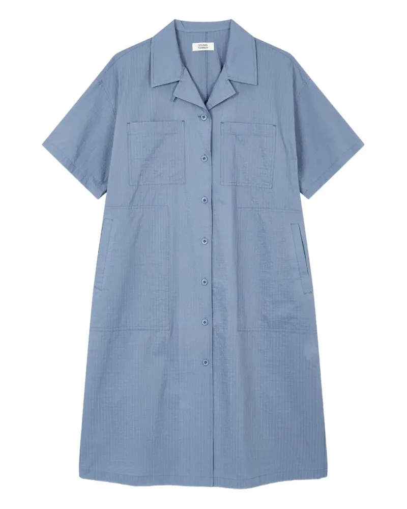 STUDIO TOMBOY Midikleid mit kurzen Ärmeln - Blau Blau