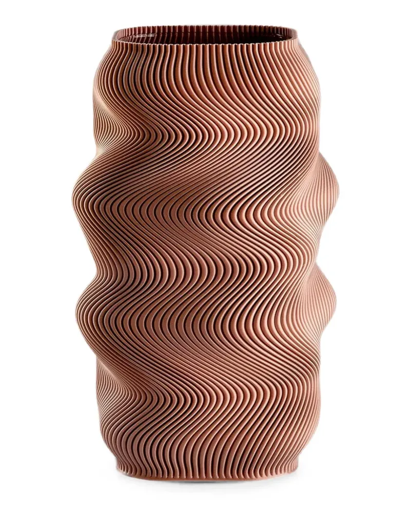 Sheyn Skulpturale Moiré Vase - Braun Braun