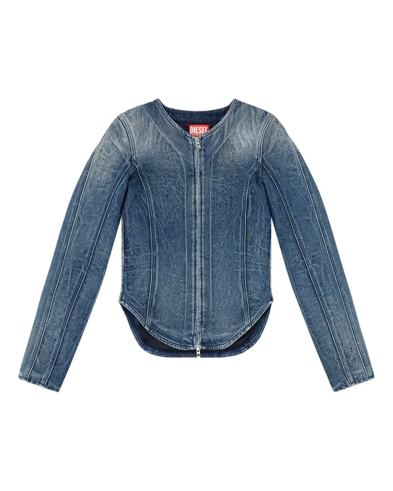 Diesel Jeansjacke mit Reißverschluss - Blau Blau