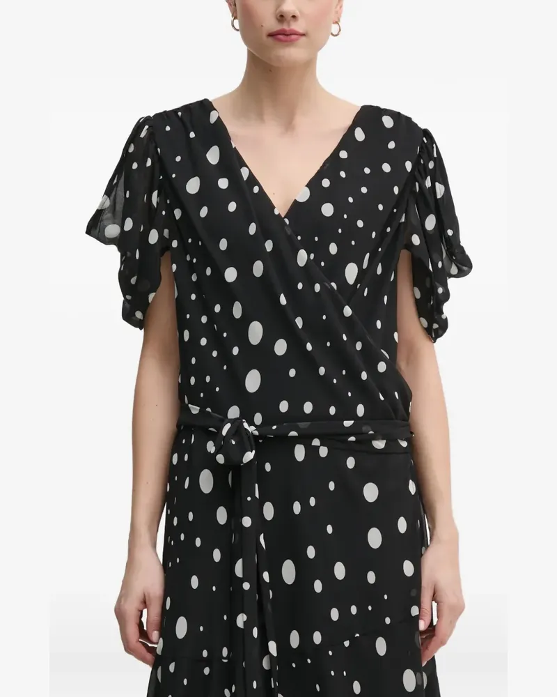 Joseph Ribkoff polka-dot midi dress - Schwarz Schwarz