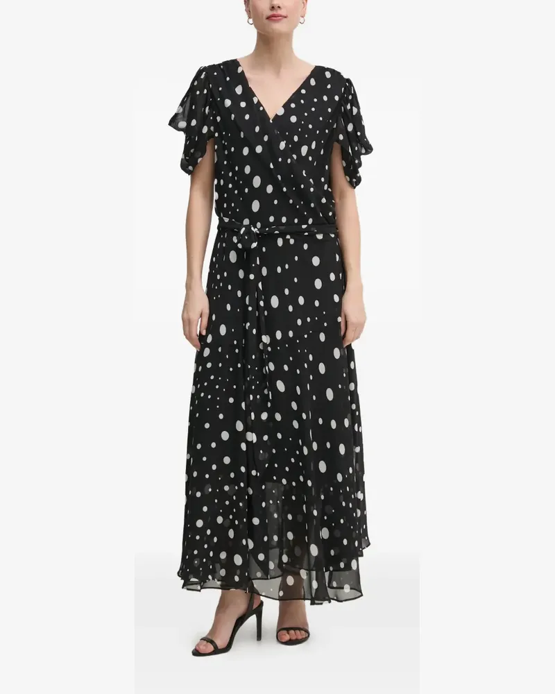 Joseph Ribkoff polka-dot midi dress - Schwarz Schwarz