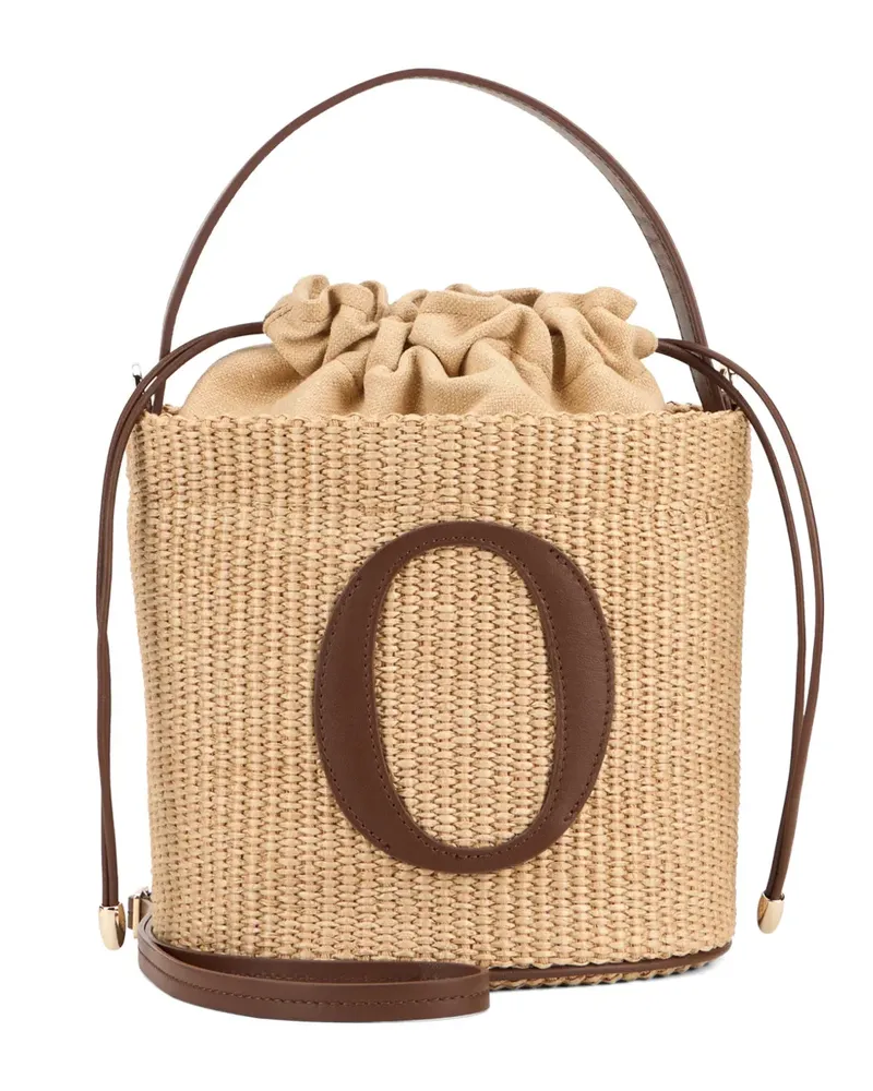 Orciani Zanzibar woven-design logo-patch tote bag - Nude Nude