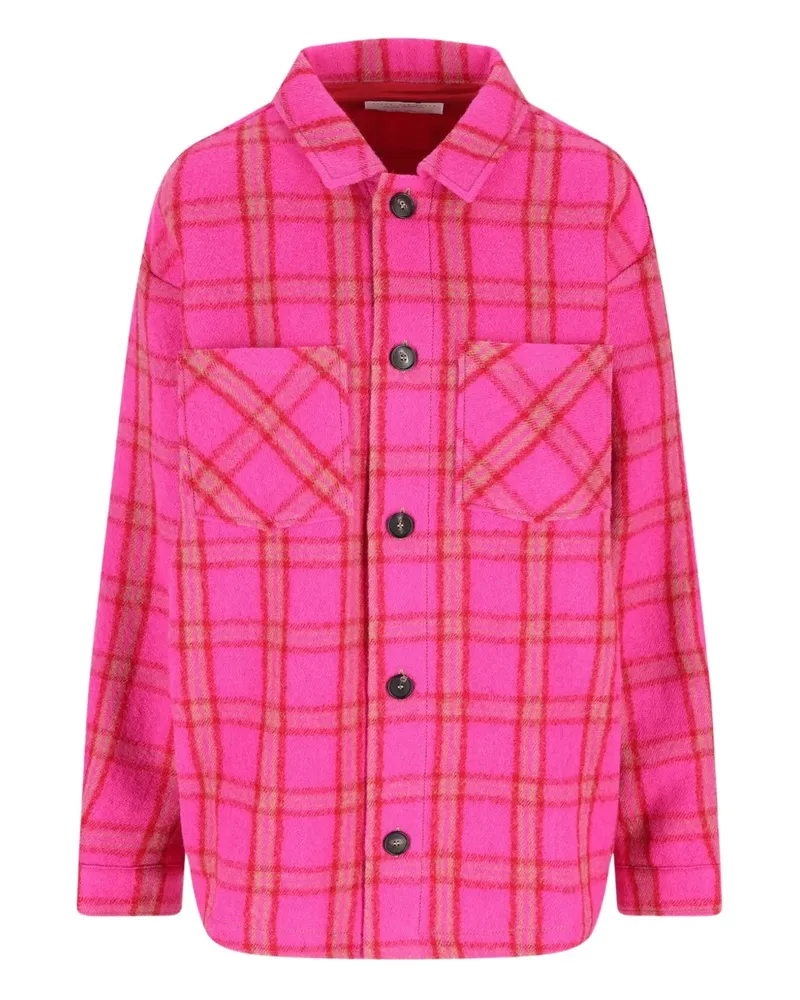 Giada Benincasa Karierte Jacke mit Stickerei - Rosa Rosa
