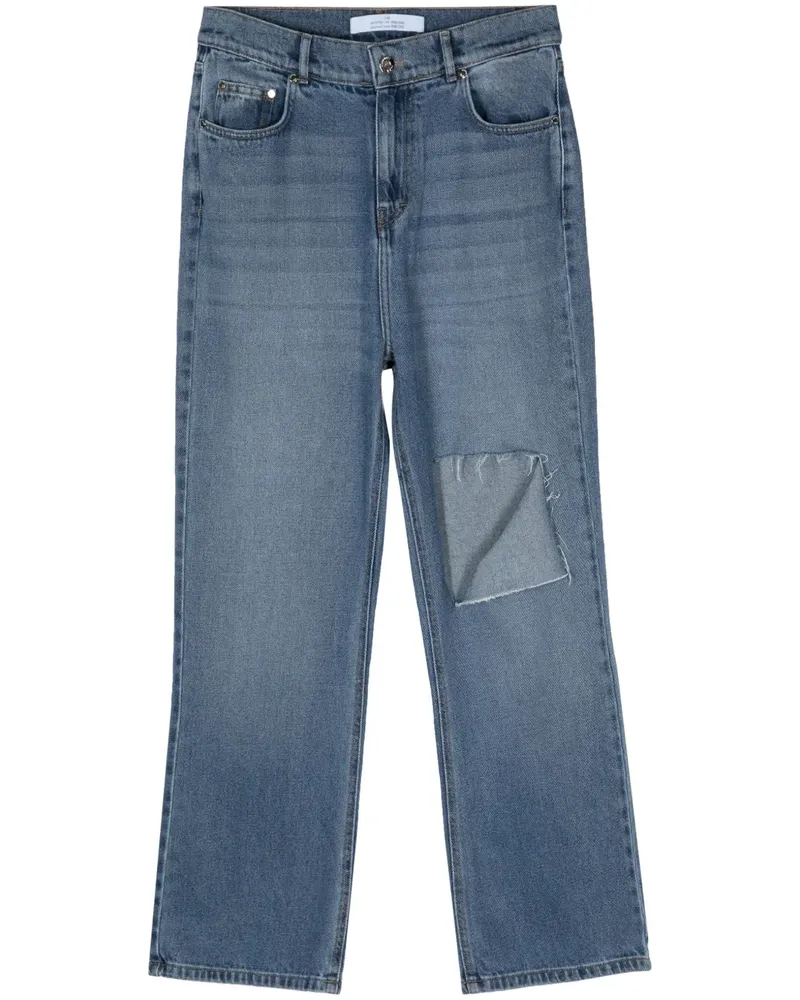 Rokh Gerade Jeans im Distressed-Look - Blau Blau