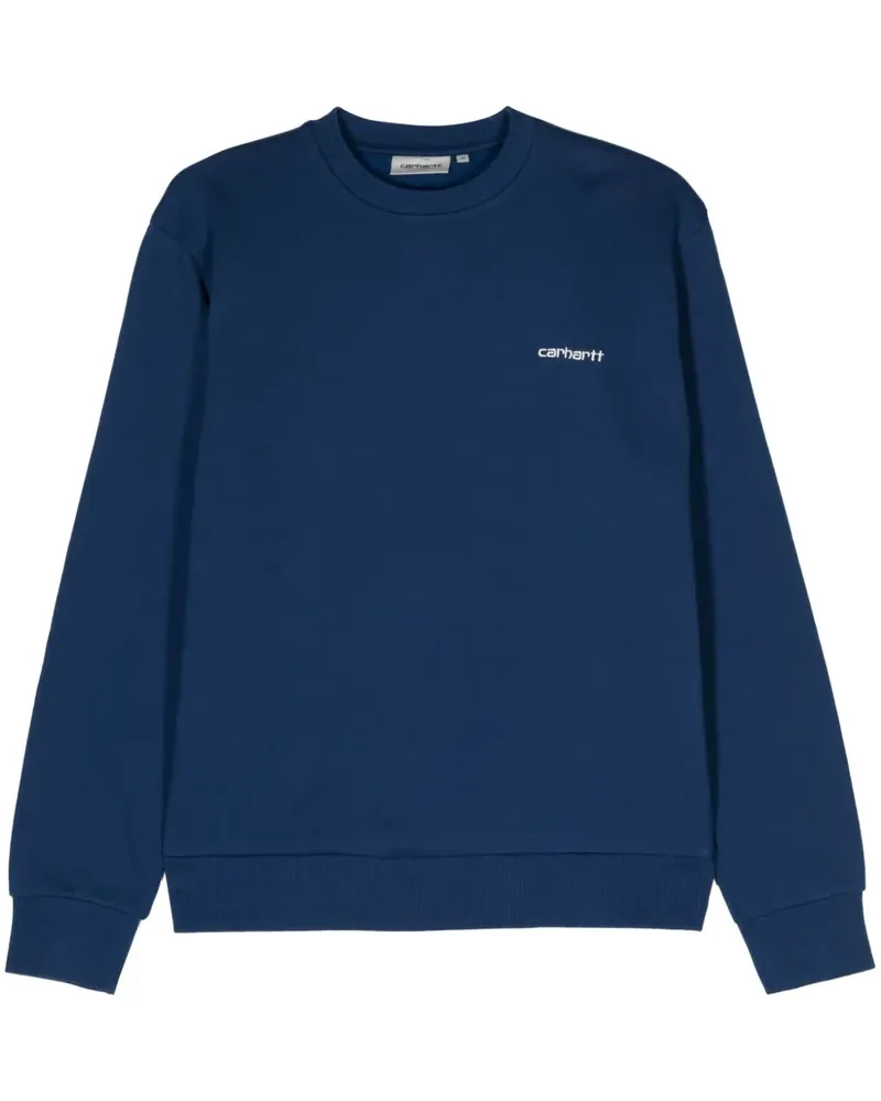 Carhartt WIP Sweatshirt mit Script-Stickerei - Blau Blau