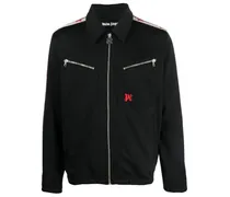 Sportjacke mit Logo-Stickerei - Schwarz