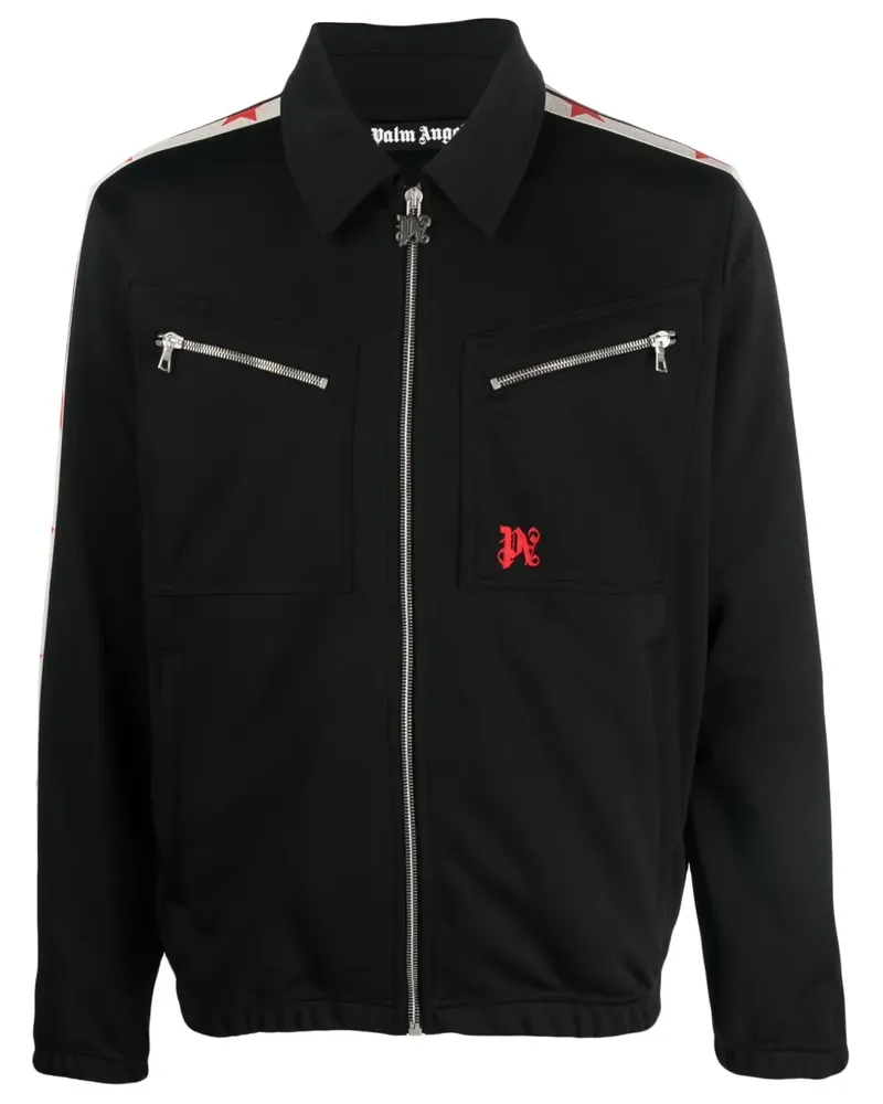Palm Angels Sportjacke mit Logo-Stickerei - Schwarz Schwarz