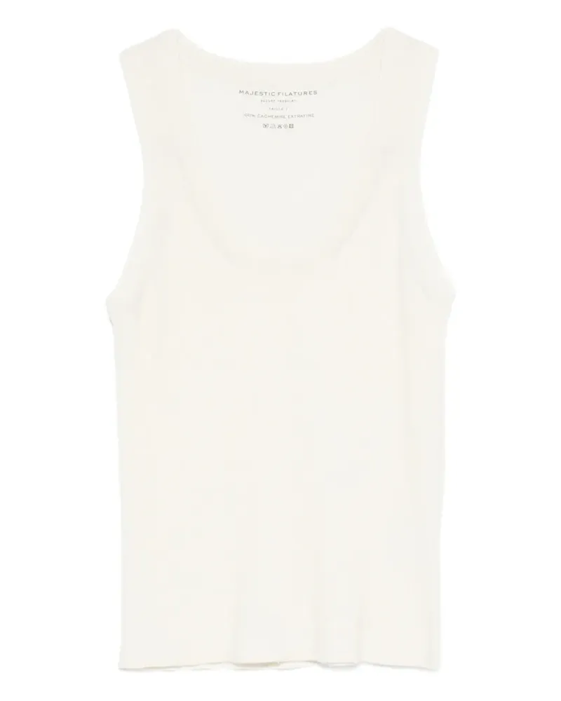 Majestic Geripptes Tanktop - Nude Nude