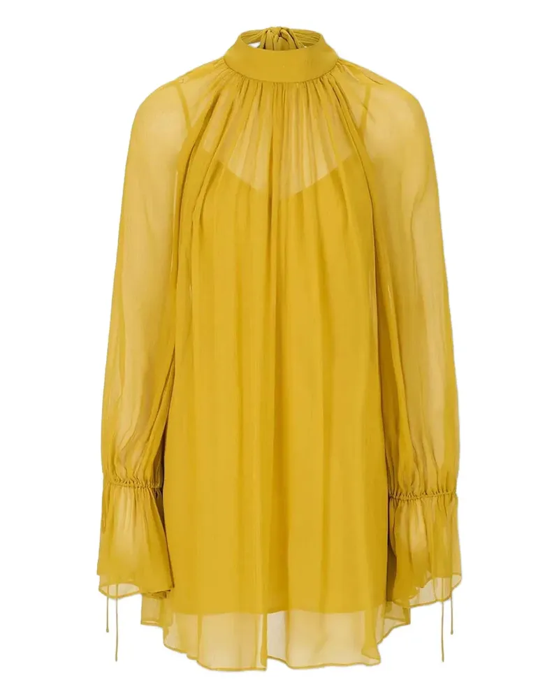 STAUD Roux rear tie fastening dress - Gelb Gelb